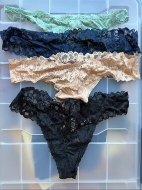 NWT Lacey VS Thong Panty - Black, Mint, Navy & Neutral - Women's Intimates